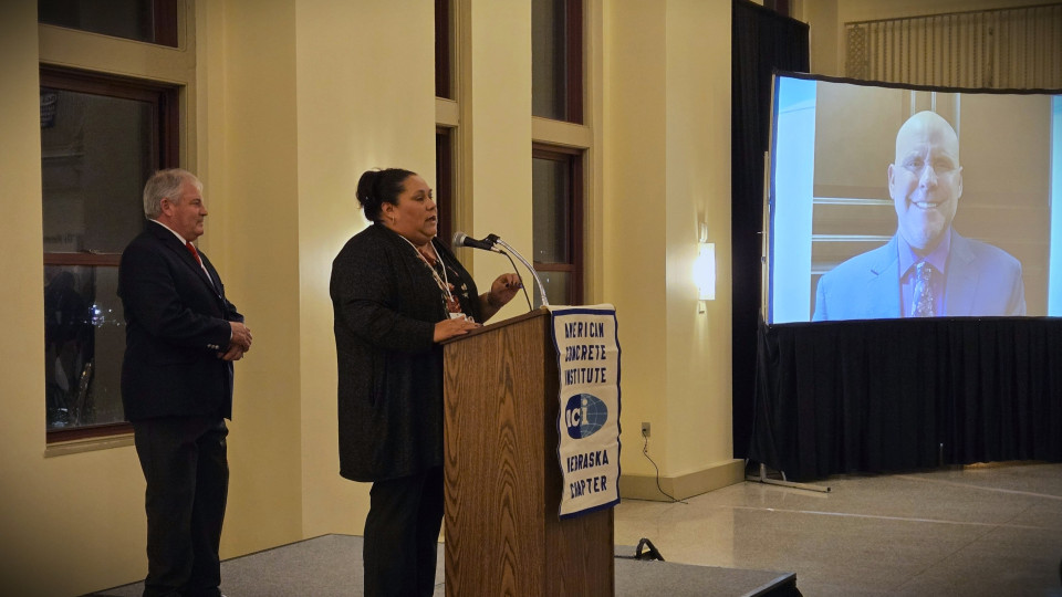 Lisa Poff Accepts Honors for Late Husband Kyle Poff